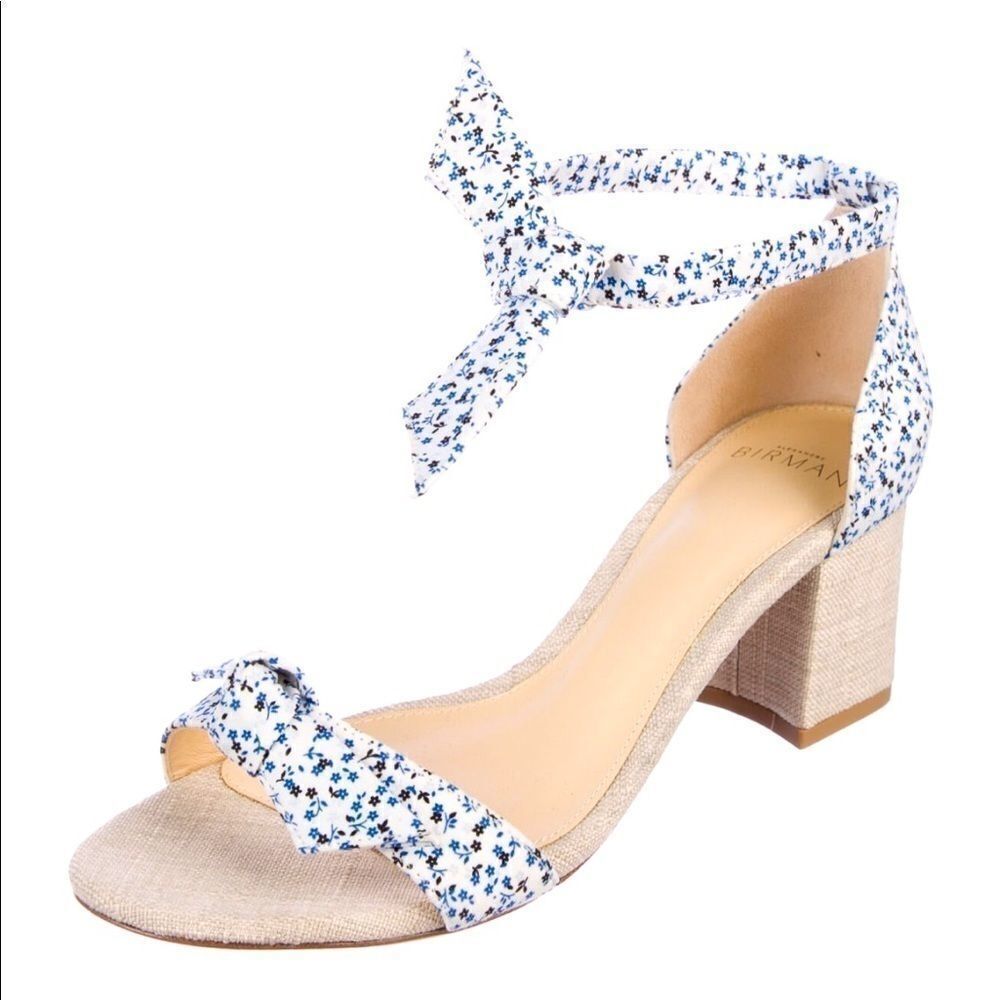 Alexandre Birman floral print bow accents sandals